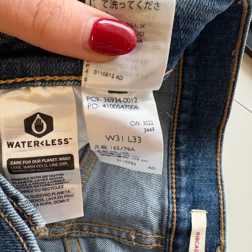 Levis Ribcage Bootcut Jeans Womens 31 Blue High Rise Button Fly 36934-0012 - Picture 6 of 9